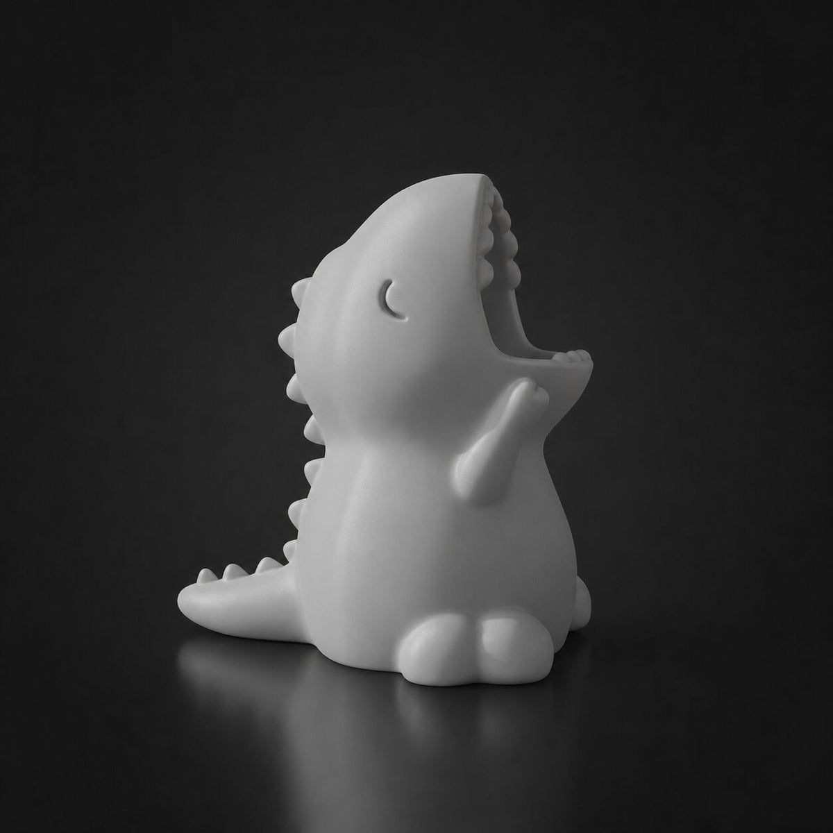 Dinosaur T-REX Pencil Holder in Gray