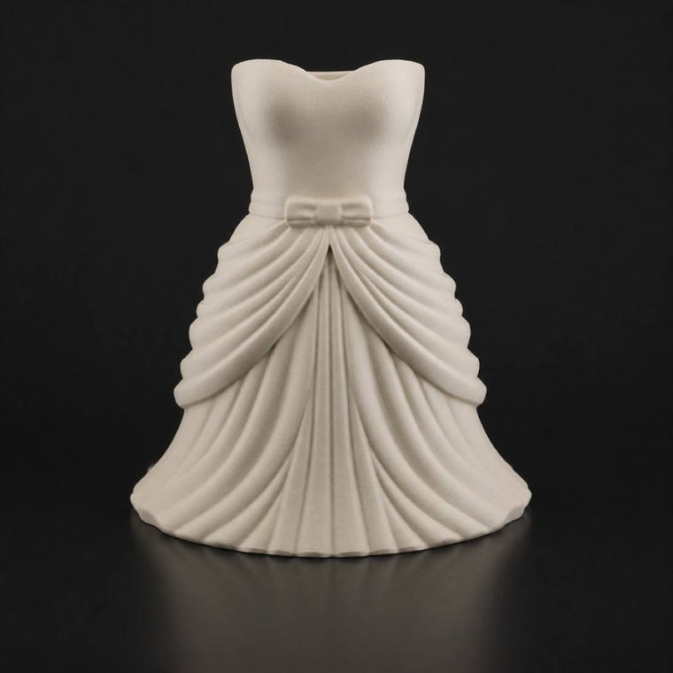 Dress Vase Bone White
