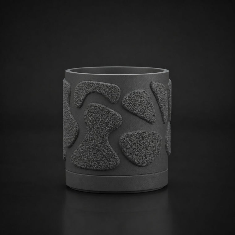 Dual Texture Planter (Only pot) Ashen Concrete