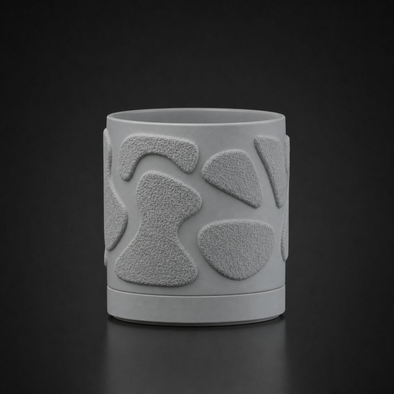 Dual Texture Planter (Only pot) Gray