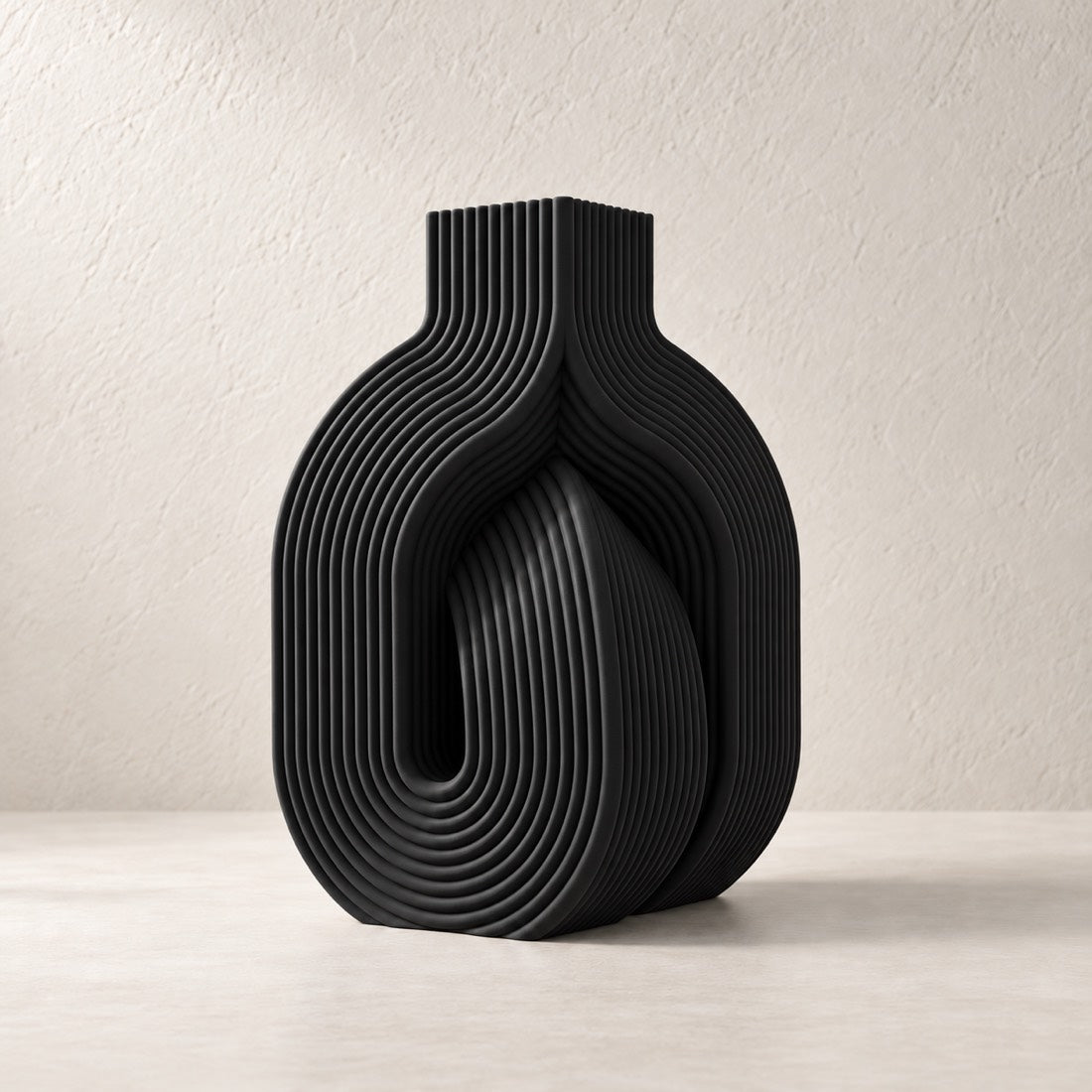 Entwine Vase in Black (#000000), 7 inch