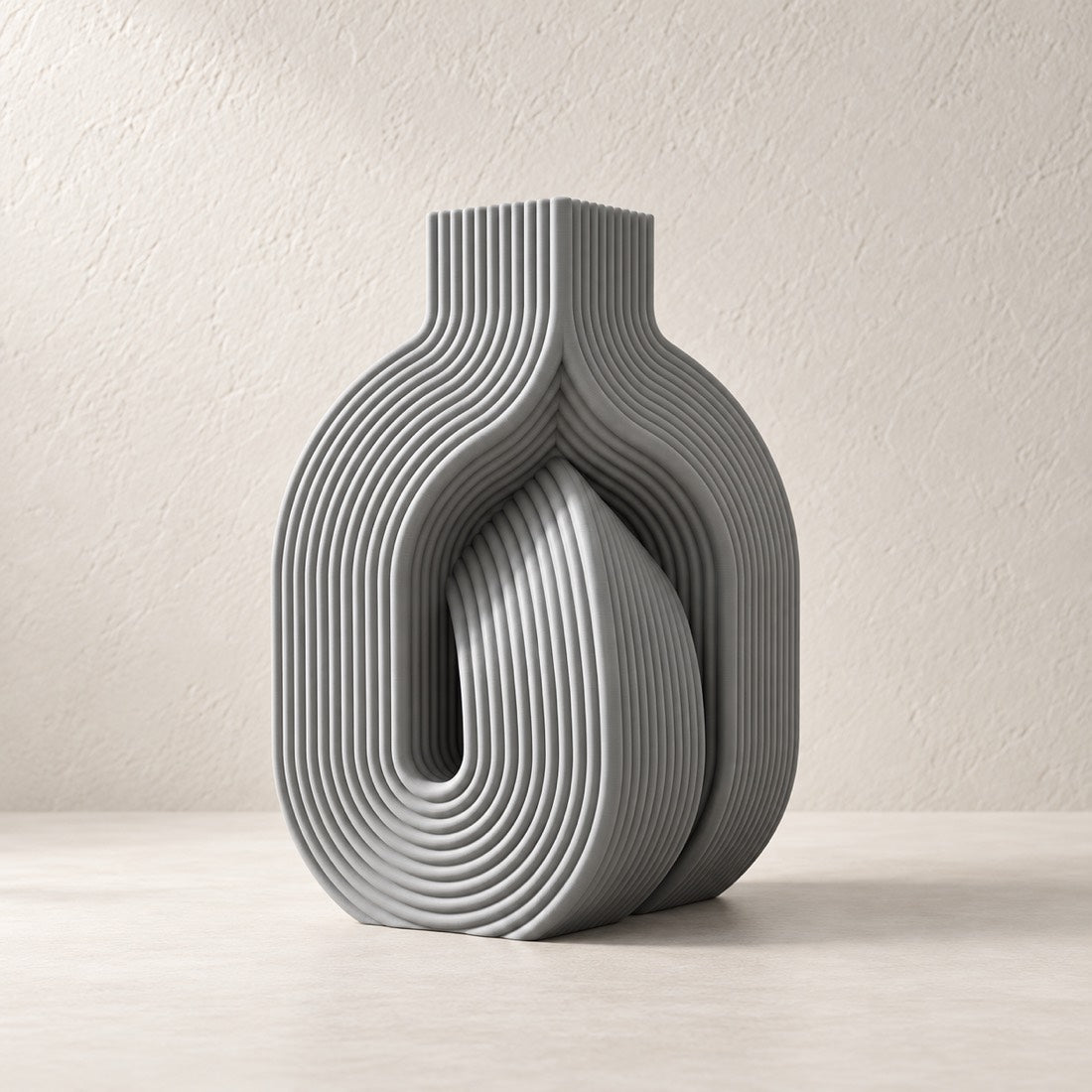 Entwine Vase in Gray (#A6A9AA), 7 inch