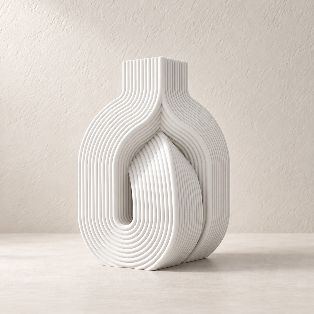 Entwine Vase in White (#FFFFFF), 7 inch