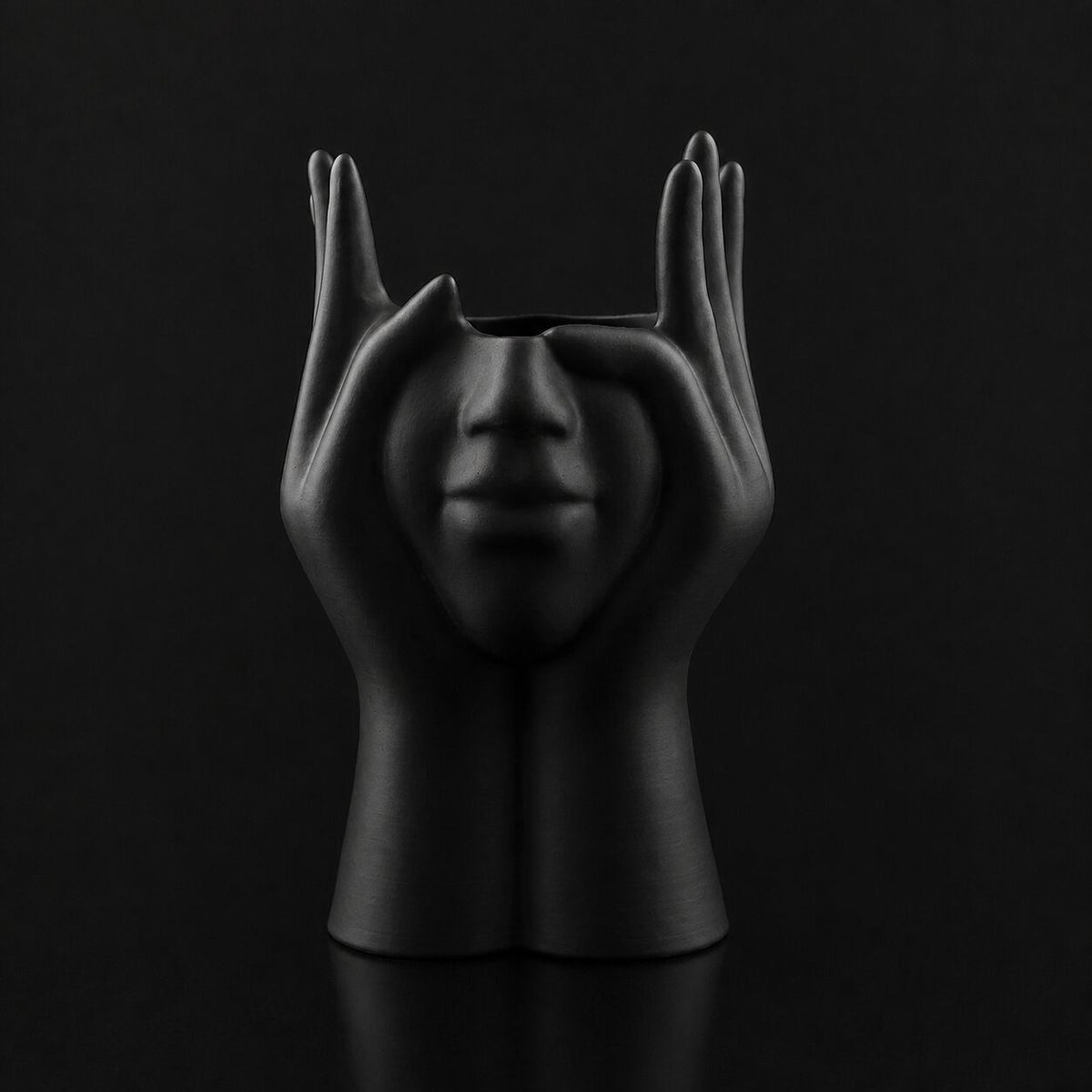 Face Pen Holder in Black
