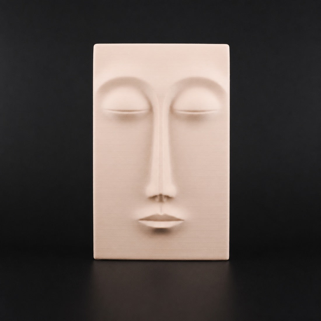 Face Vase Matte Beige