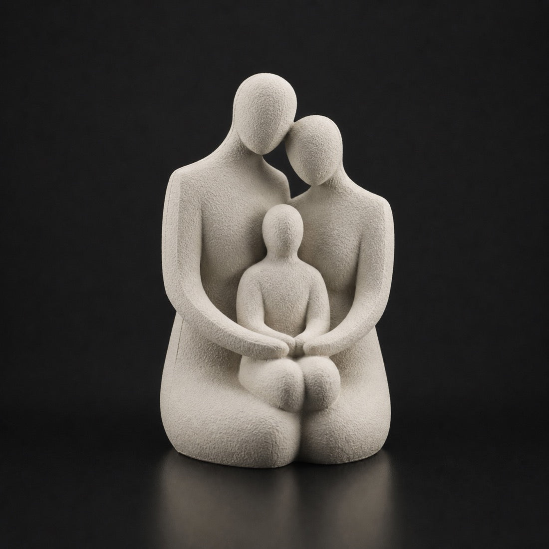 Family Hug Sculpture in Bone White