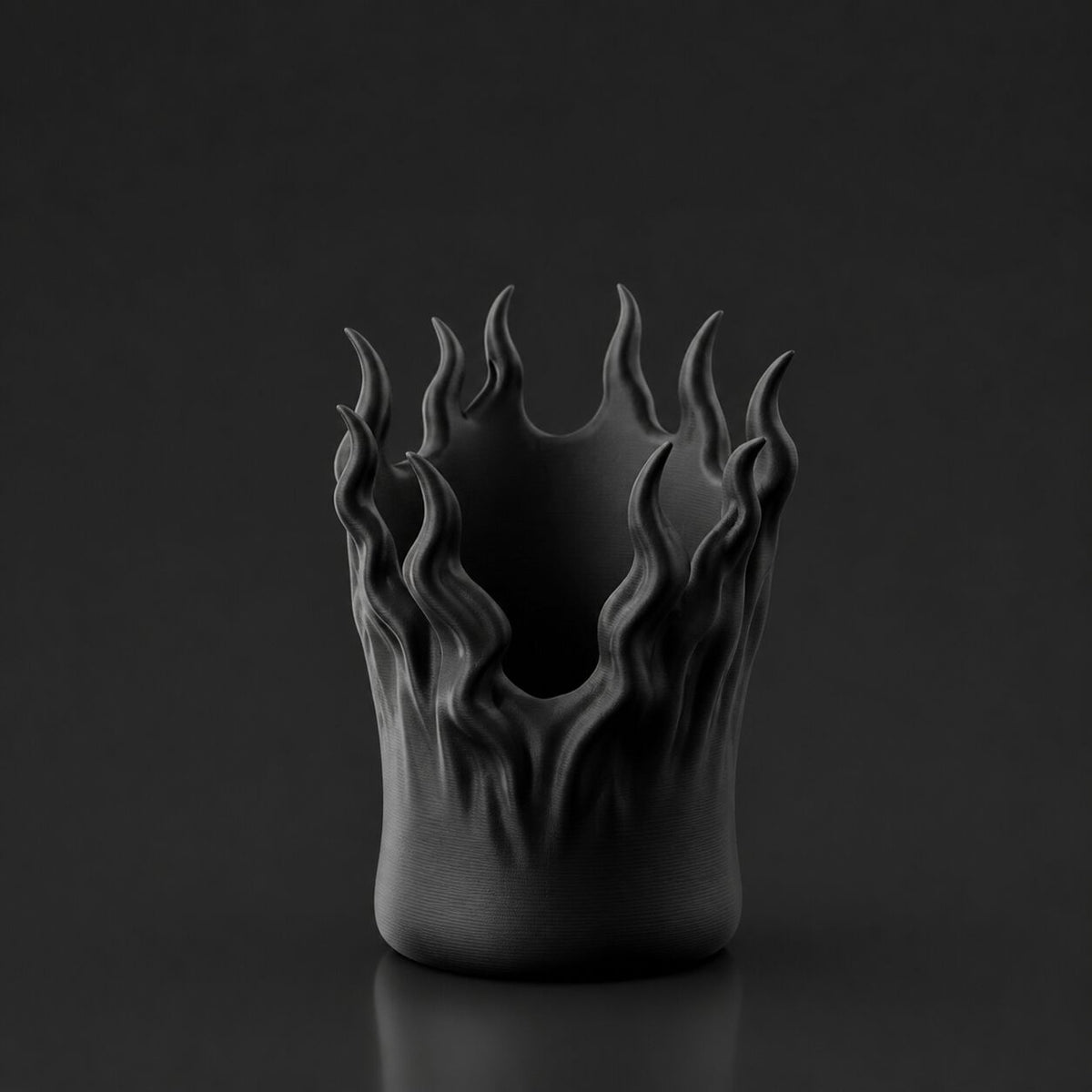 Fire Pen Holder in Black