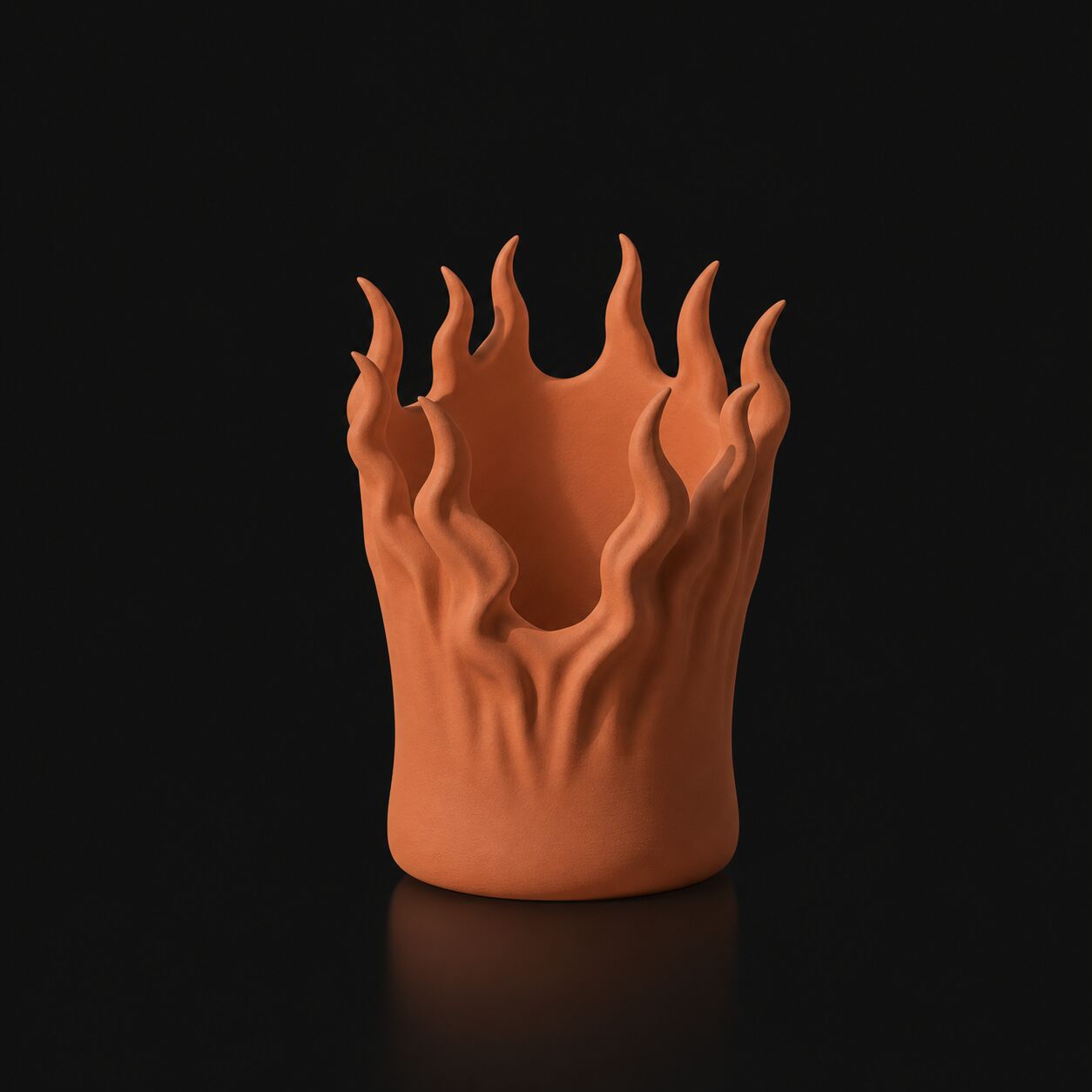 Fire Pen Holder in Terracotta