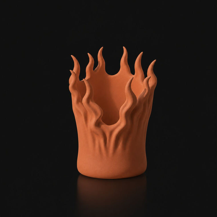 Fire Pen Holder in Terracotta