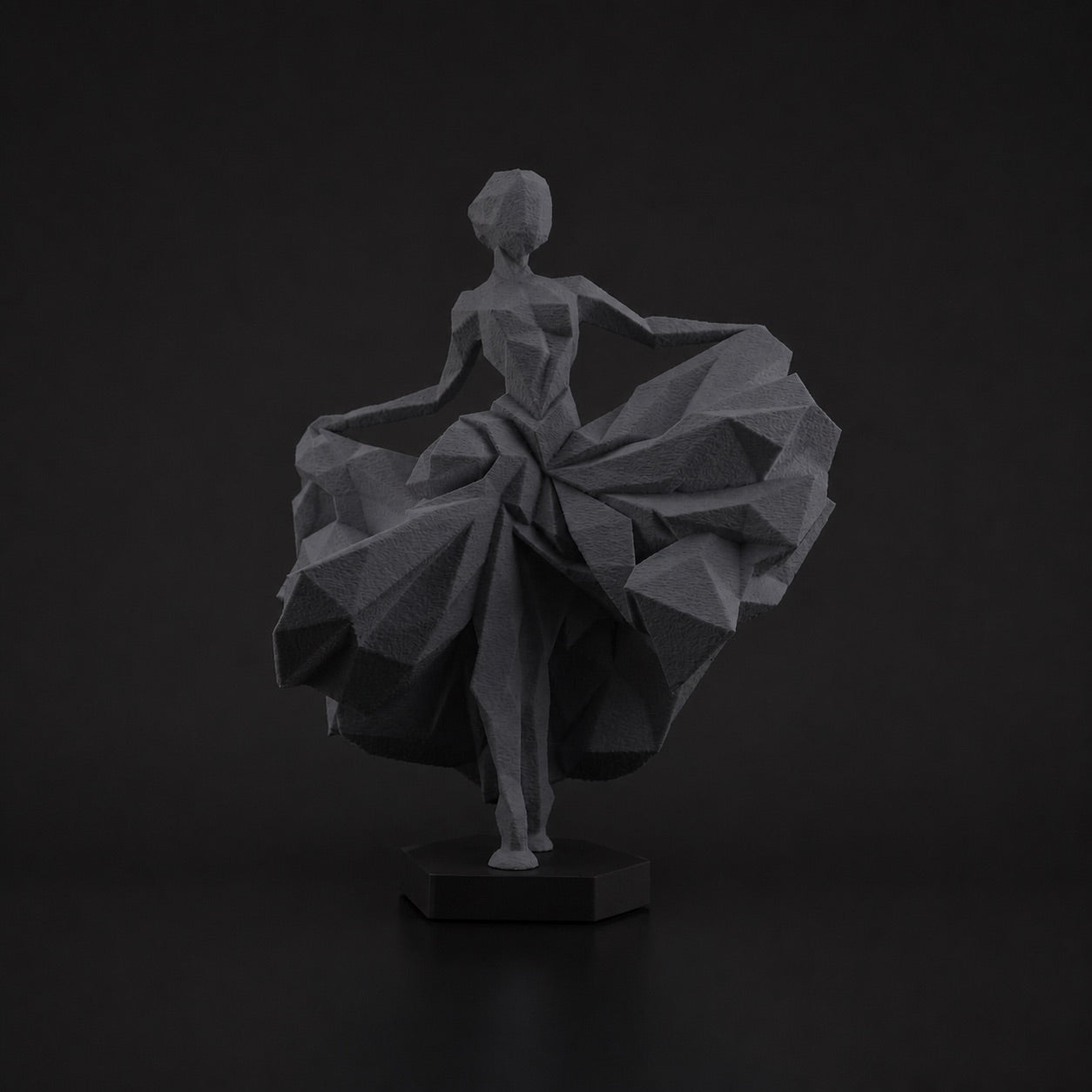 Geometric Ballerina Dancer ashen-concrete
