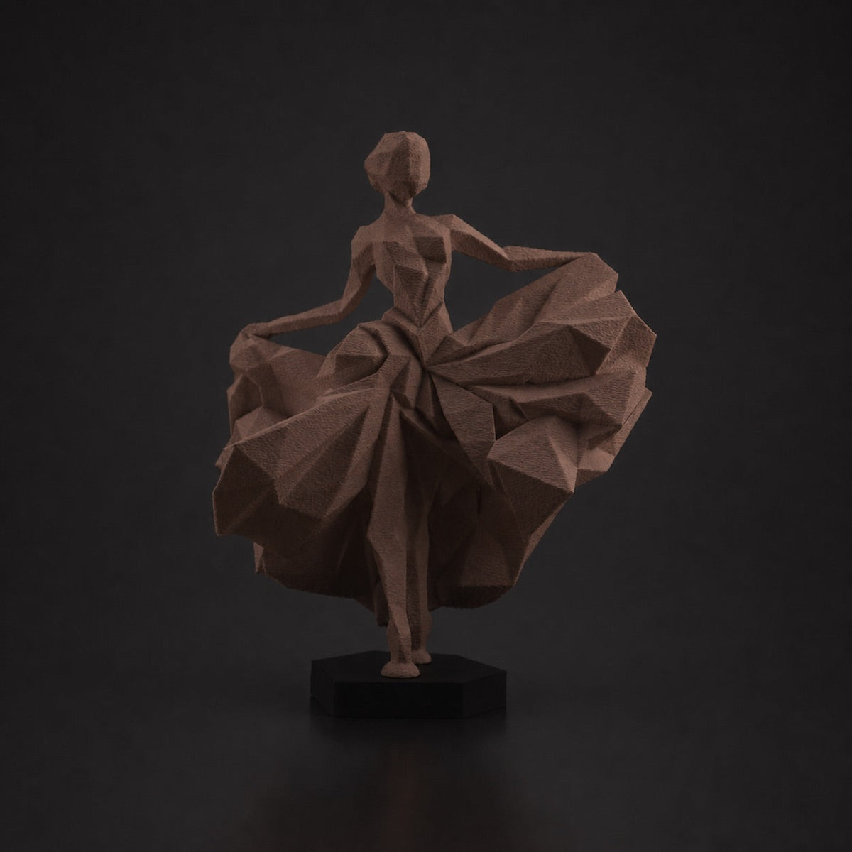 Geometric Ballerina Dancer cocoa-brown