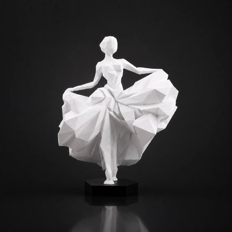 Geometric Ballerina Dancer white