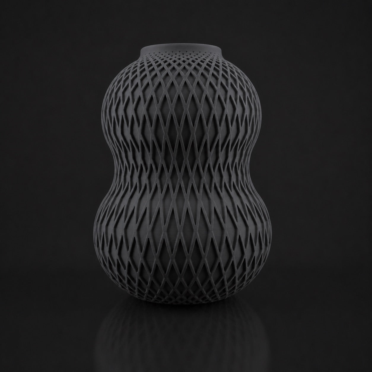 Geometric Facet Vase Ashen Concrete
