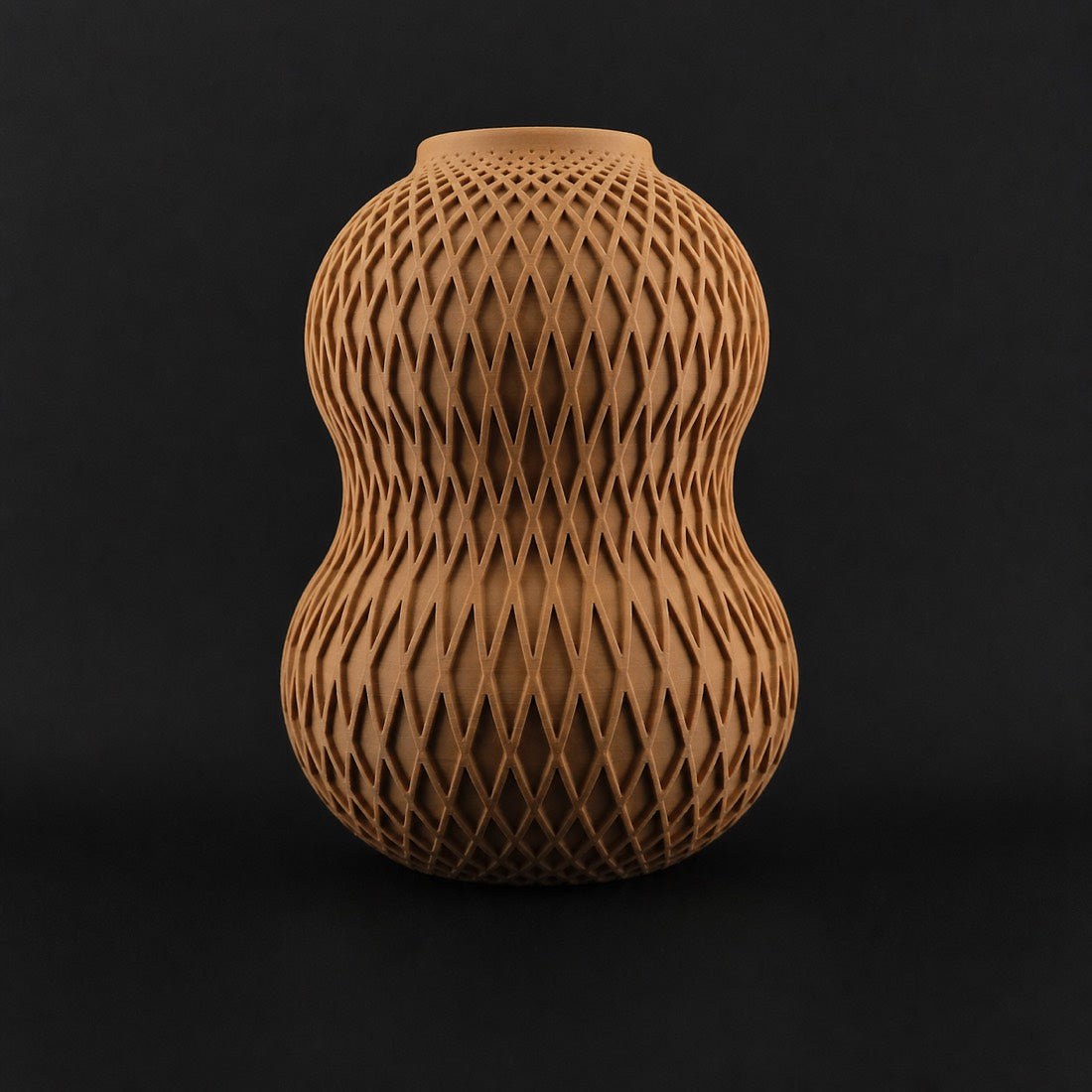Geometric Facet Vase Caramel