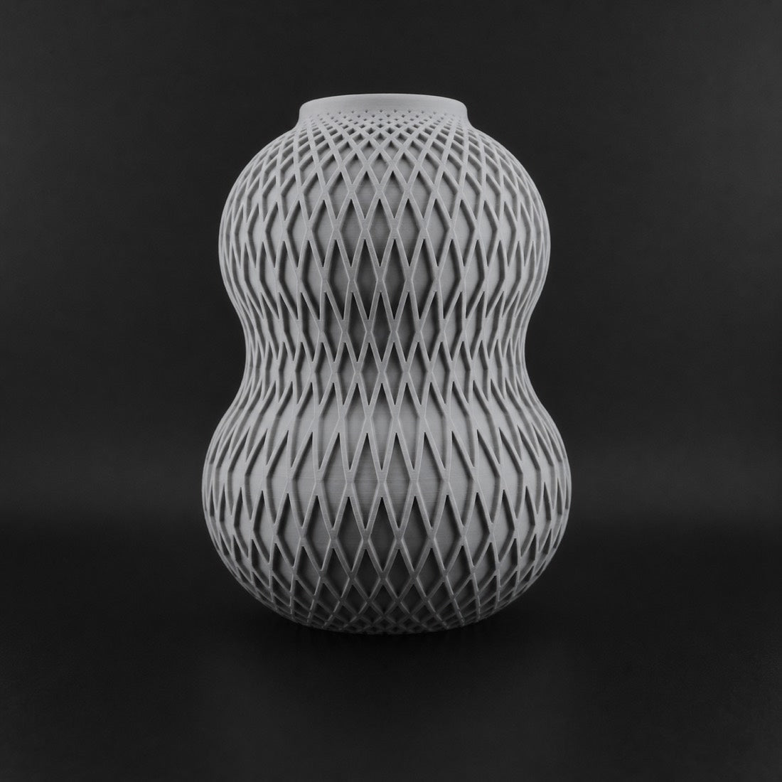 Geometric Facet Vase Gray
