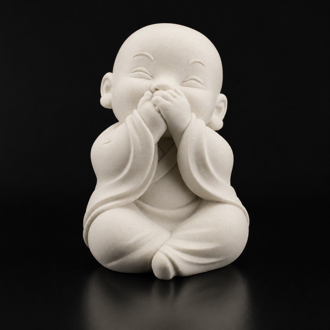 Giggling Baby in Bone White finish
