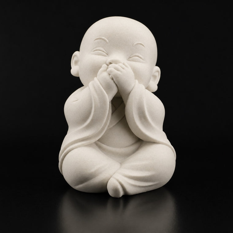 Giggling Baby in Bone White finish