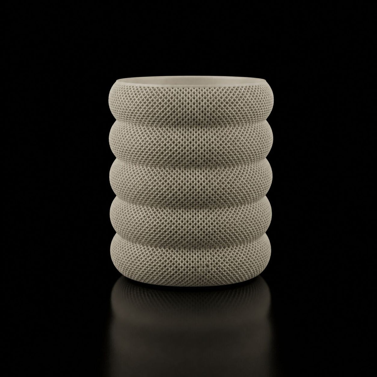 Grid Pen Holder in Bone White