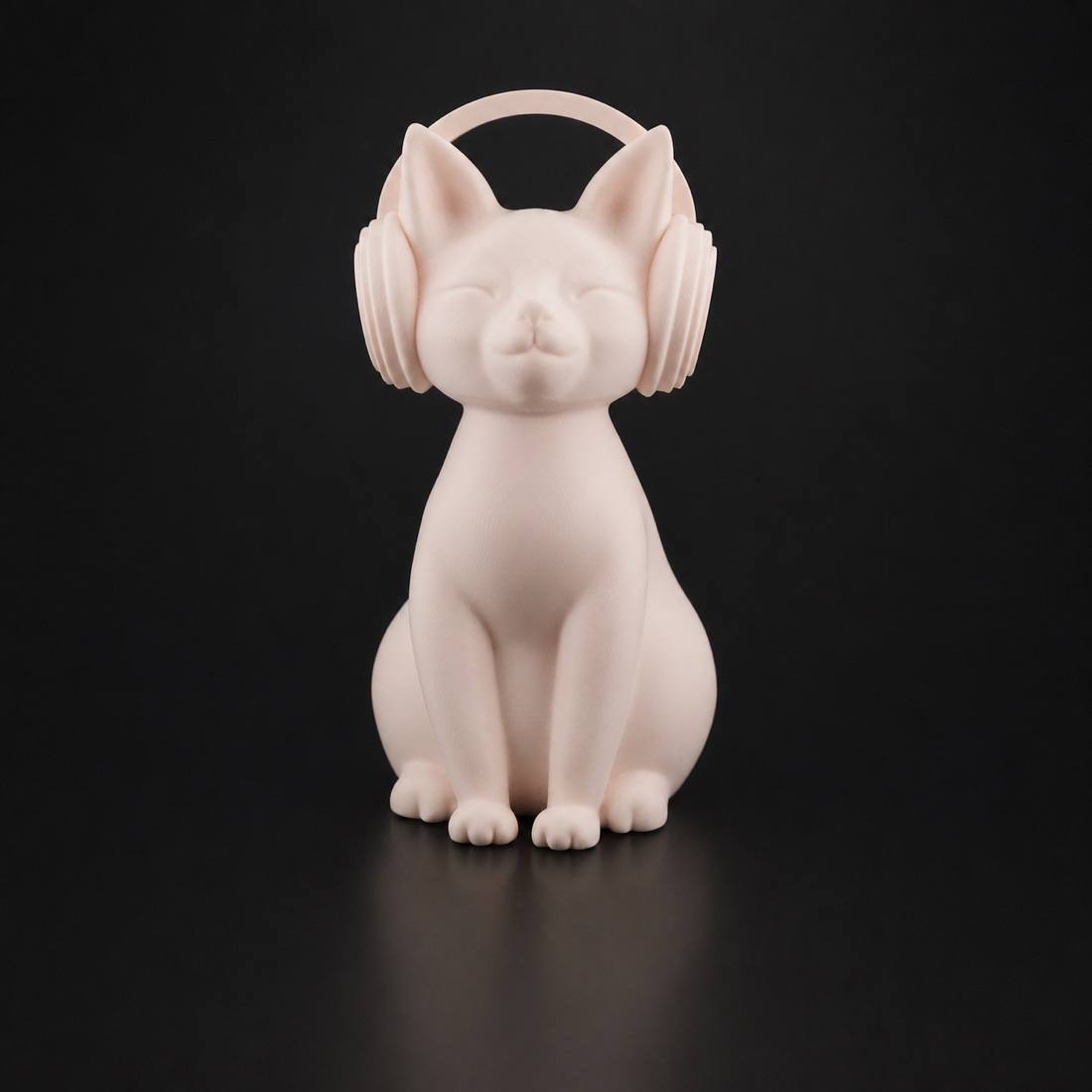 Groove Cat Sculpture - Cat Wearing Headphones