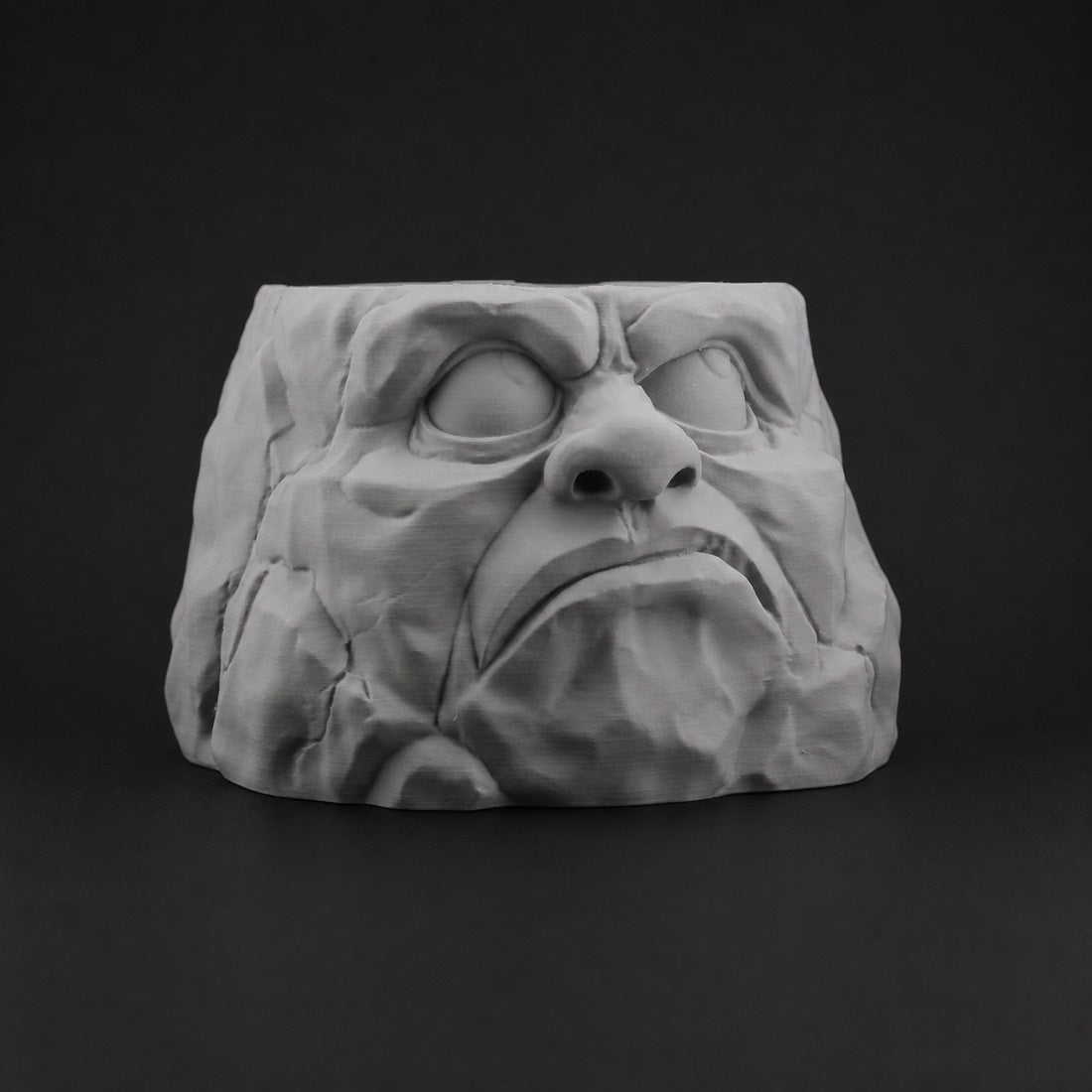 Grumpy Planter in Gray finish