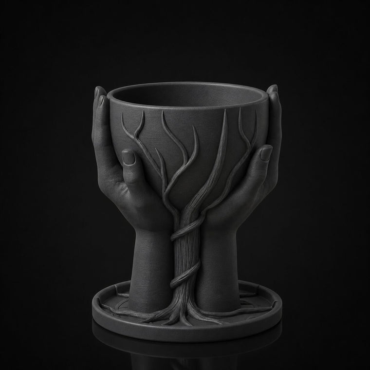 Hands Flower Pot (Only pot) Ashen Concrete