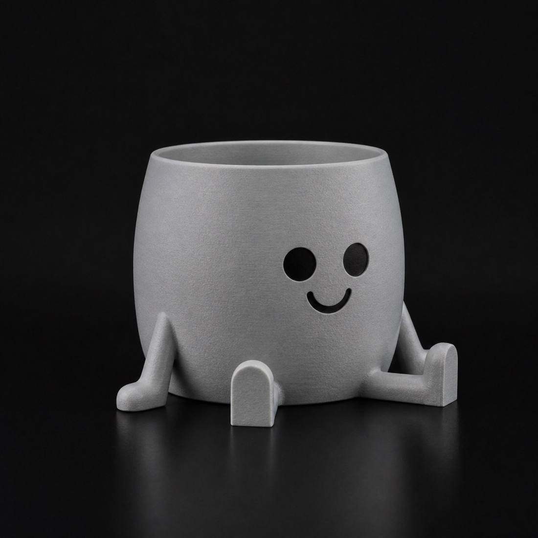 Happy Planter Gray