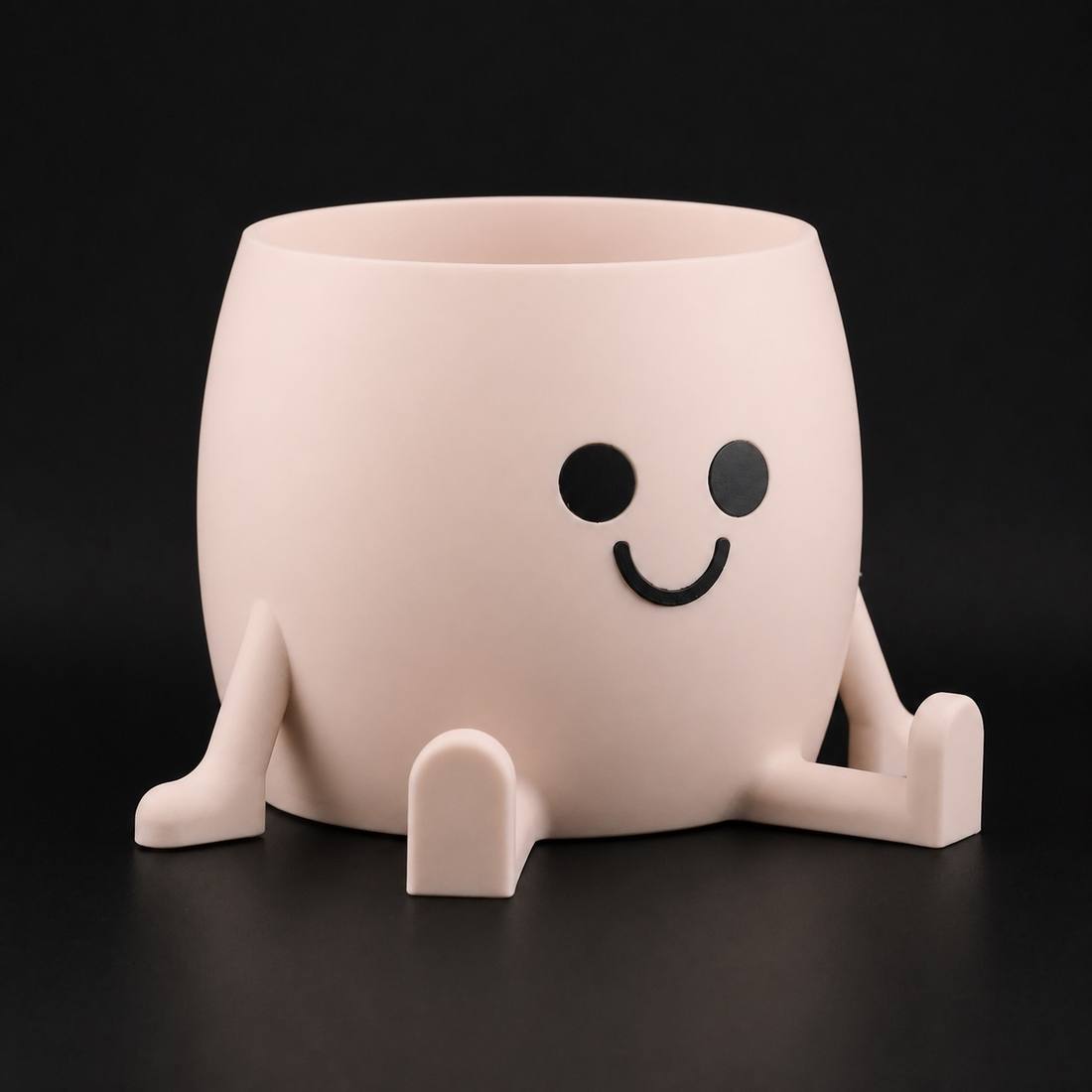 Happy Planter Matte Beige