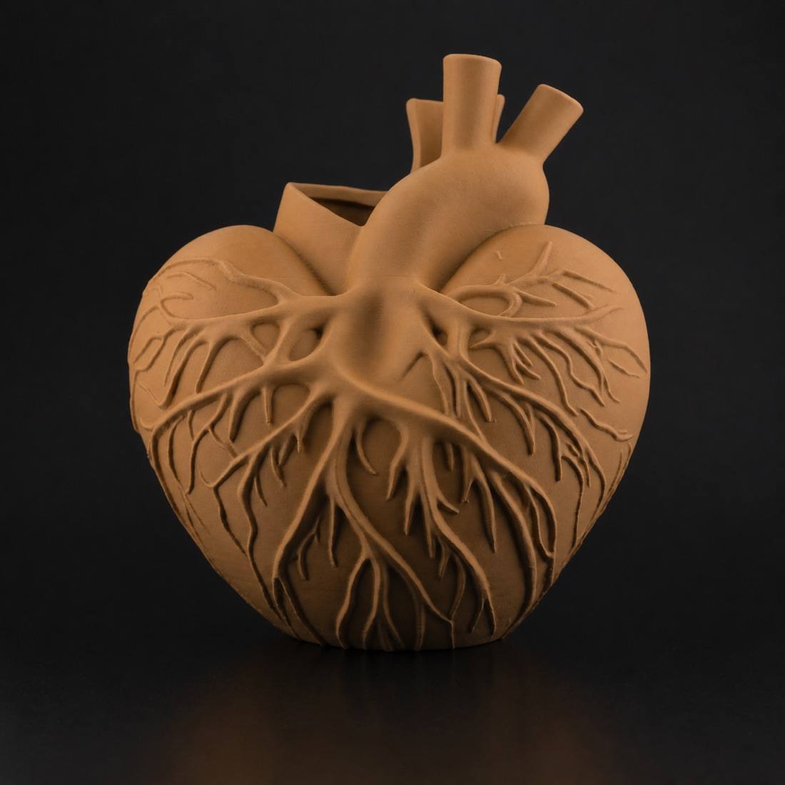 Heart Vase Caramel