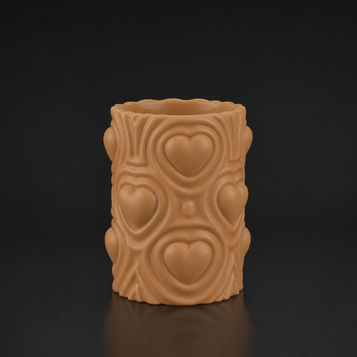 Heartbeat Rhythm Vase Caramel