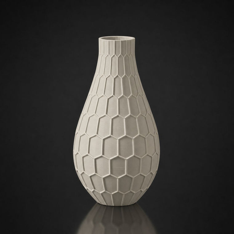 Hexa Vase Bone White