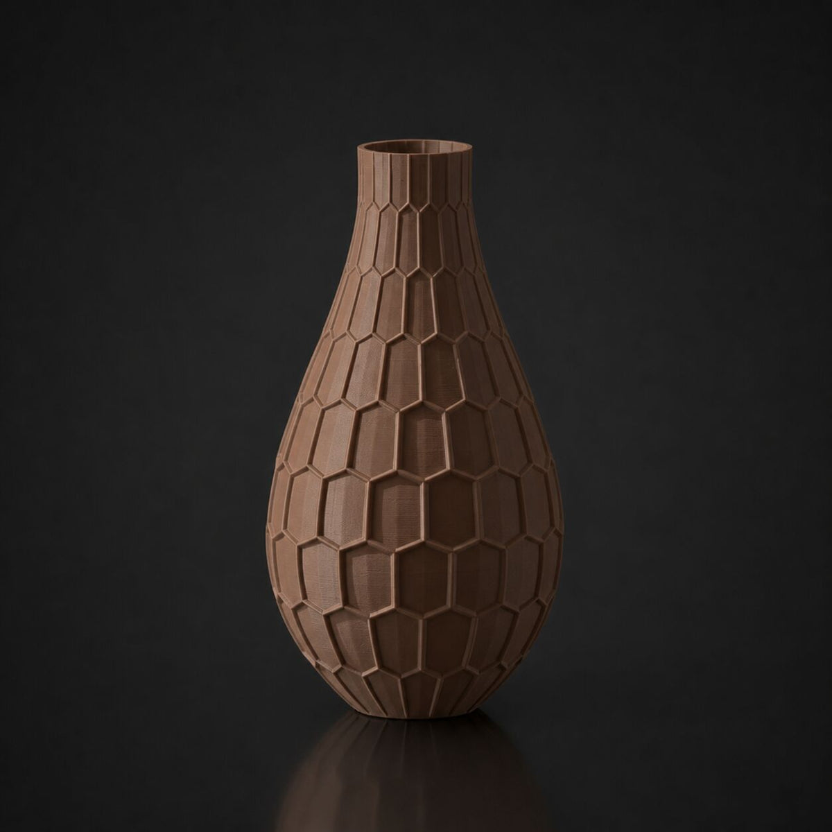 Hexa Vase Cocoa Brown