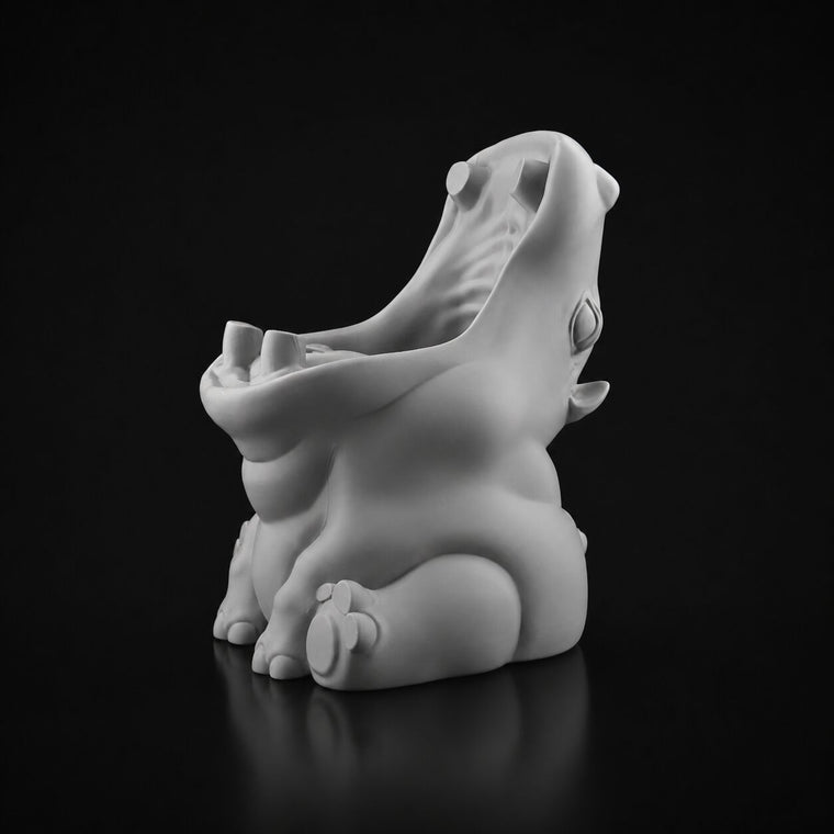 Hippo Pen Holder in Gray