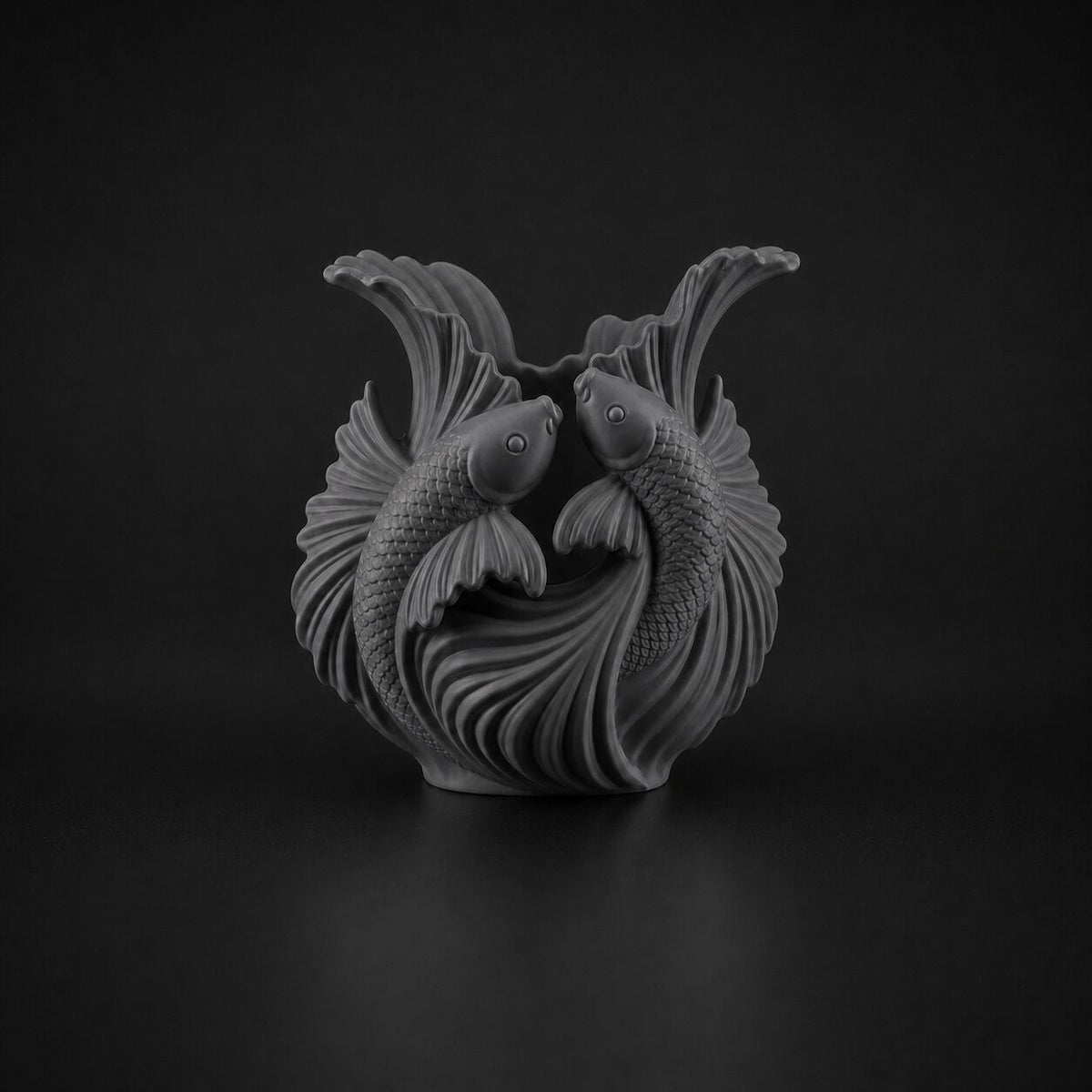 Koi Fish Pen Holder in Ashen Concrete