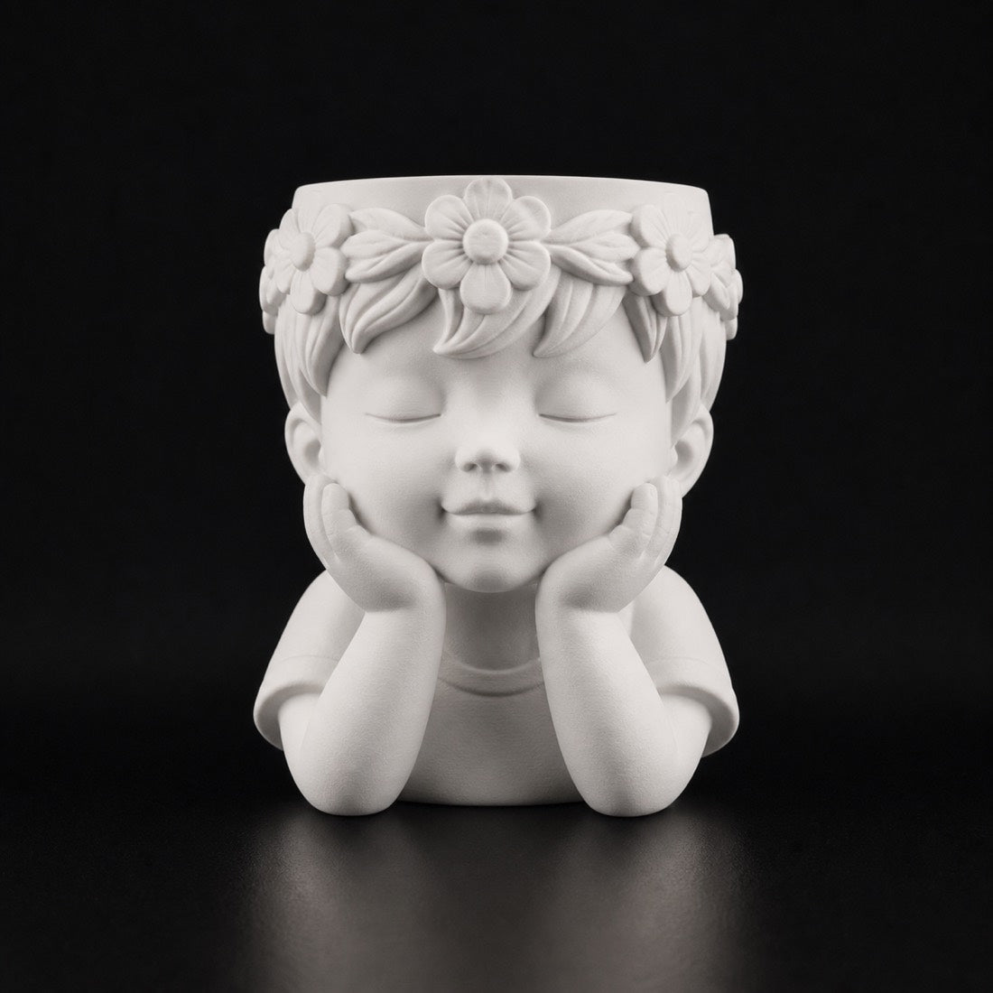 Little Boy Planter Bone White