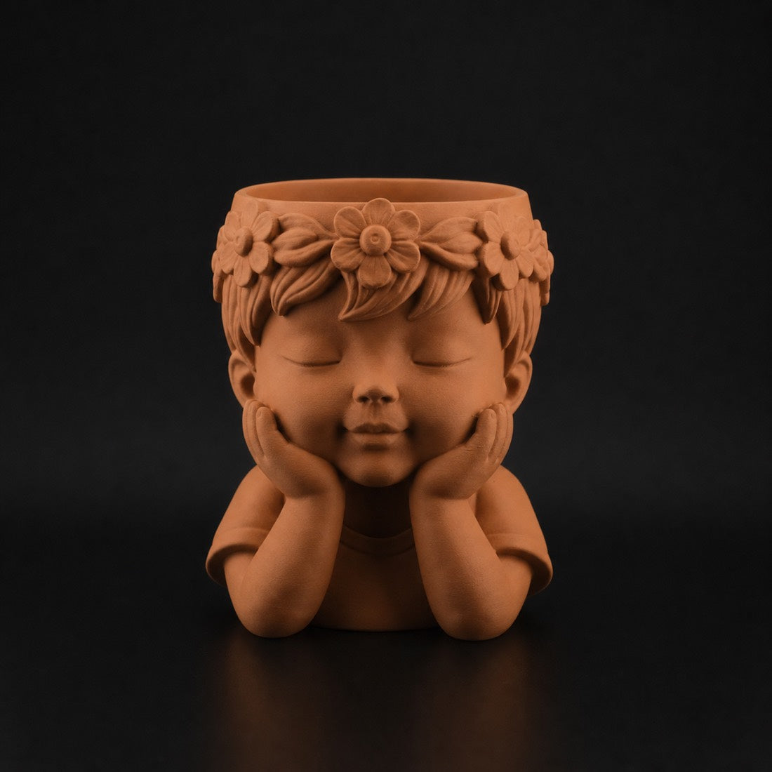 Little Boy Planter Caramel