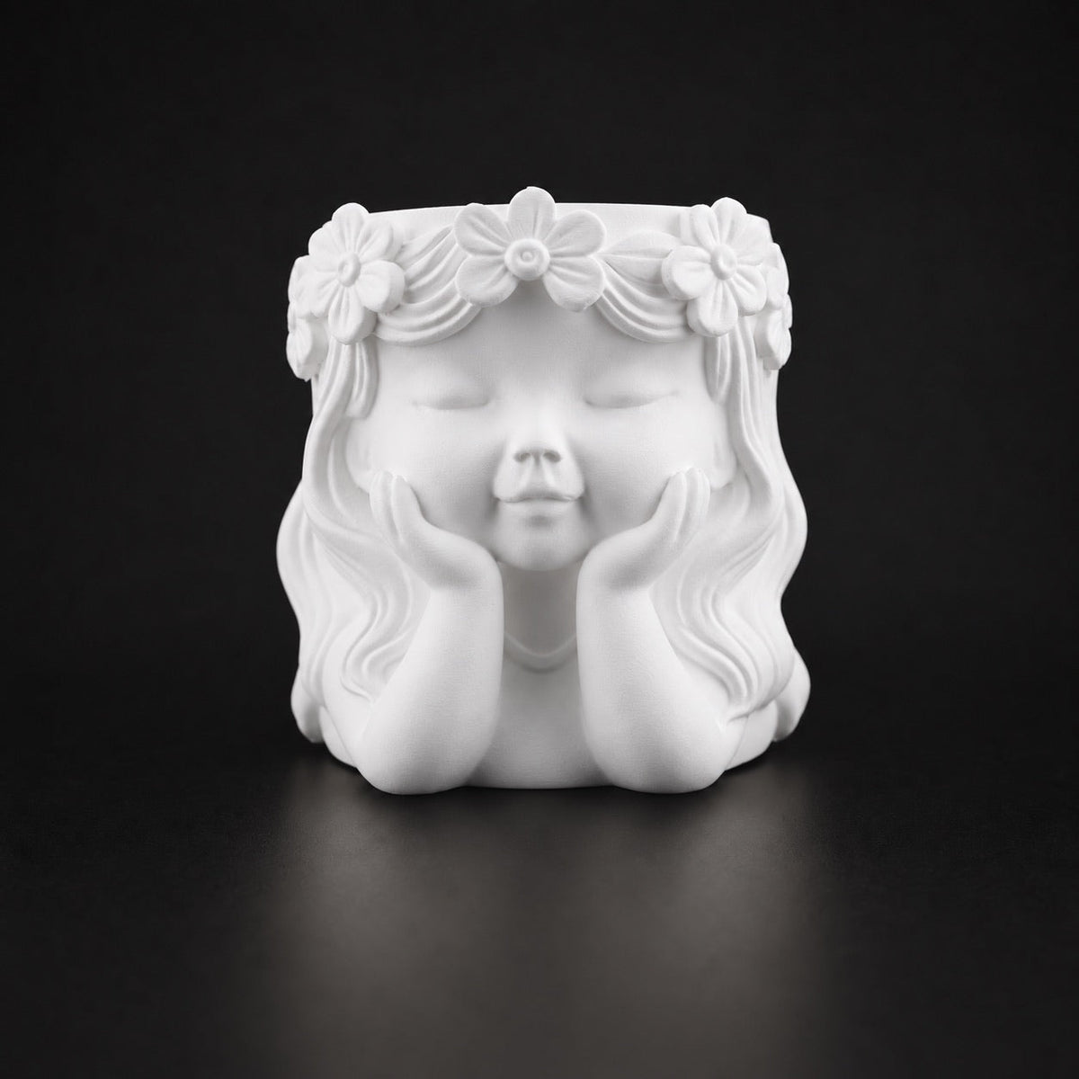 Little Girl Planter White