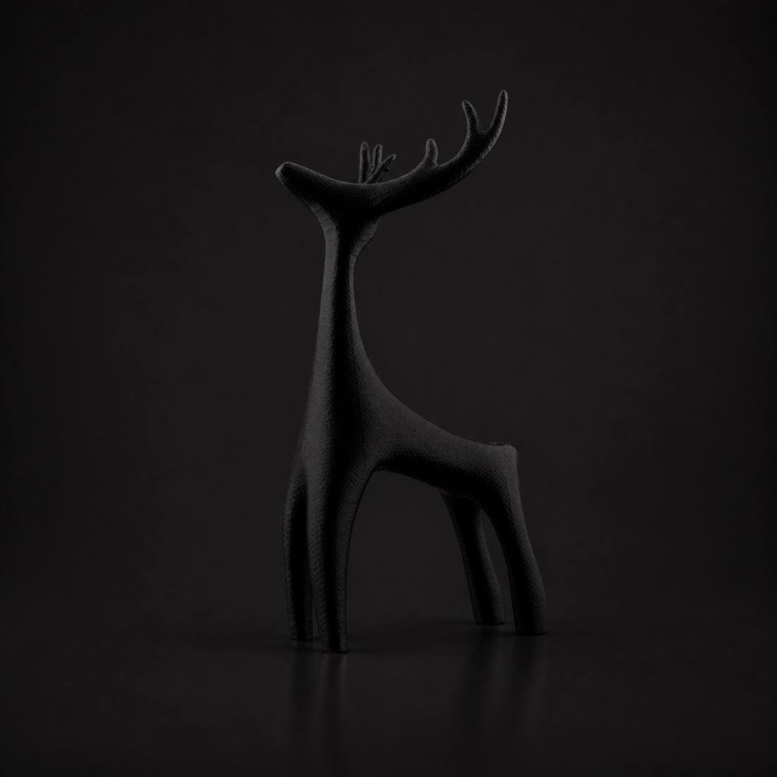 Minimalist Deer Sculpture - Black