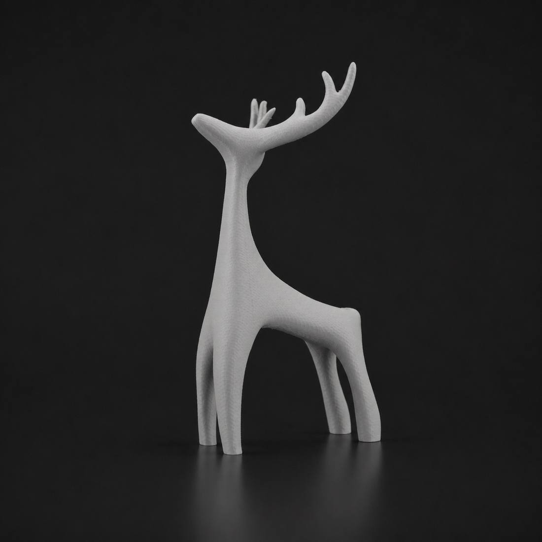 Minimalist Deer Sculpture - Gray