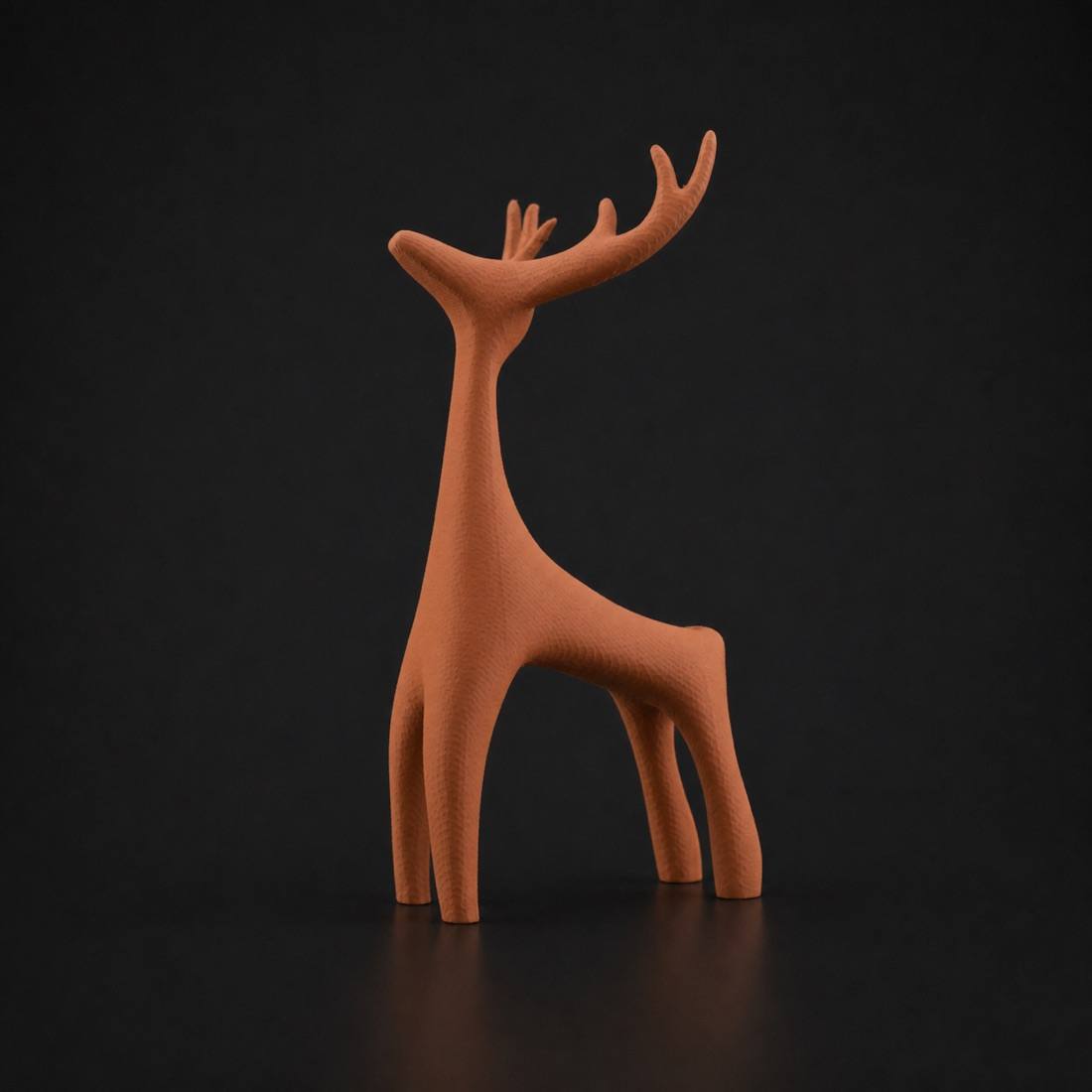 Minimalist Deer Sculpture - Terracotta