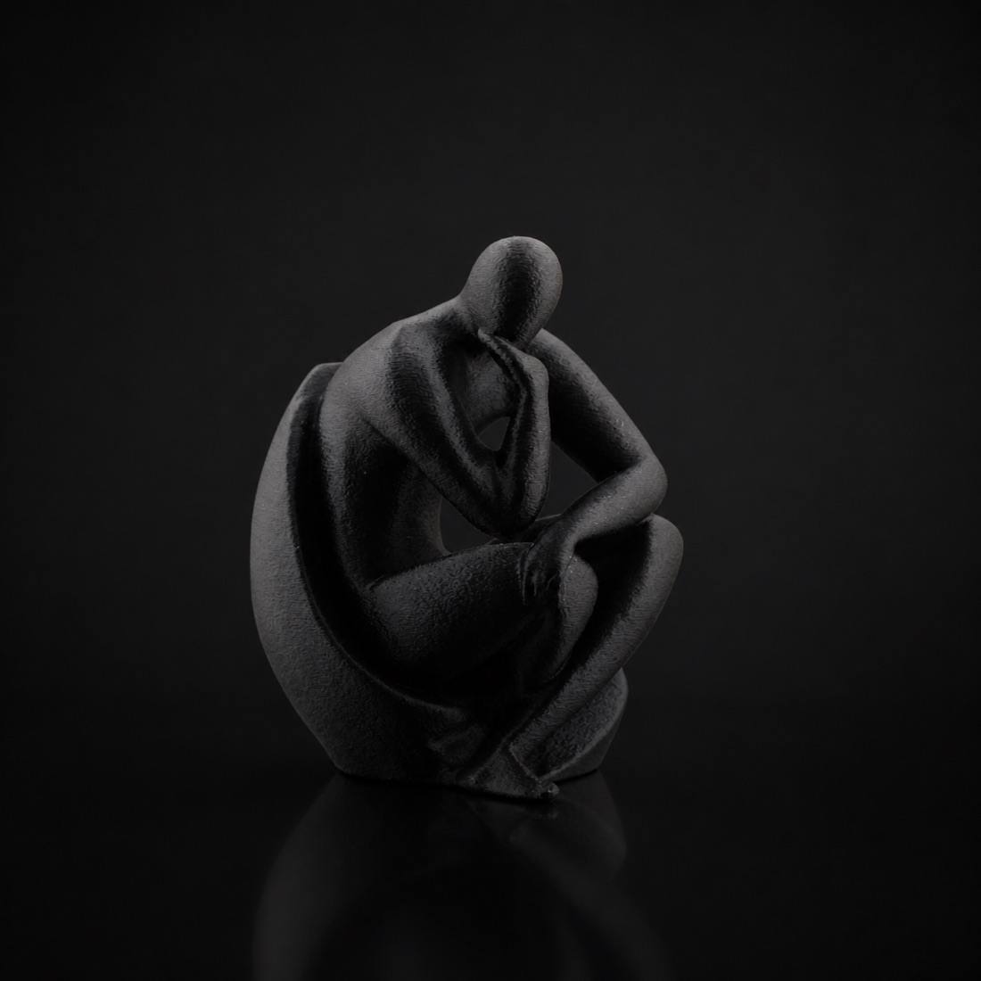 Minimalist Thinker Sculpture black