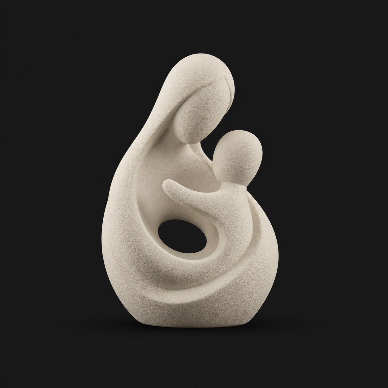 Mother's Love Sculpture in Bone White