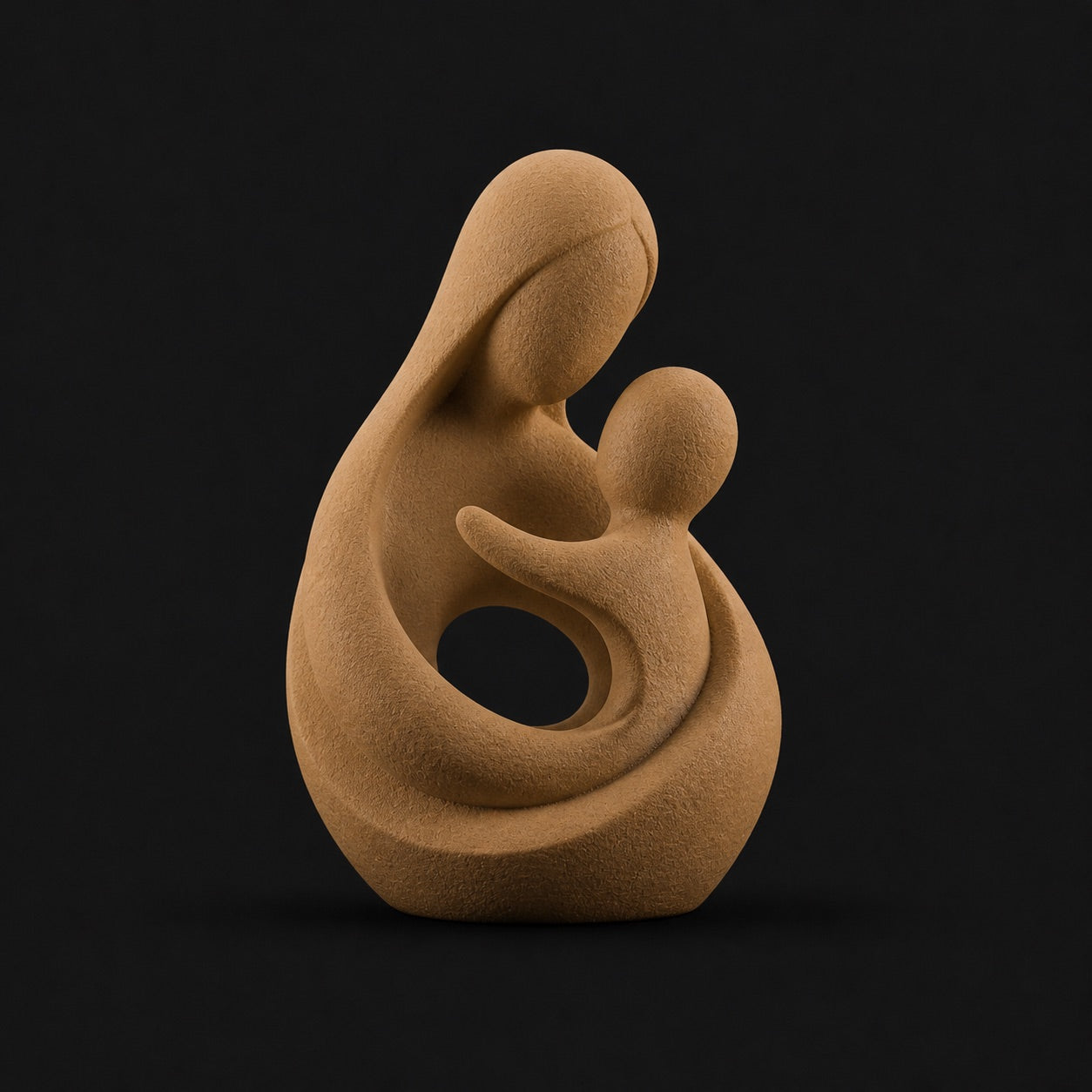 Mother's Love Sculpture in Caramel