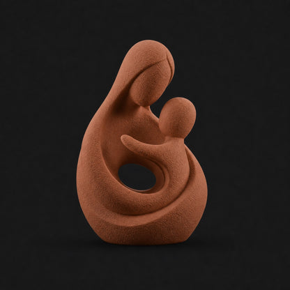 Mother's Love Sculpture in Terracotta