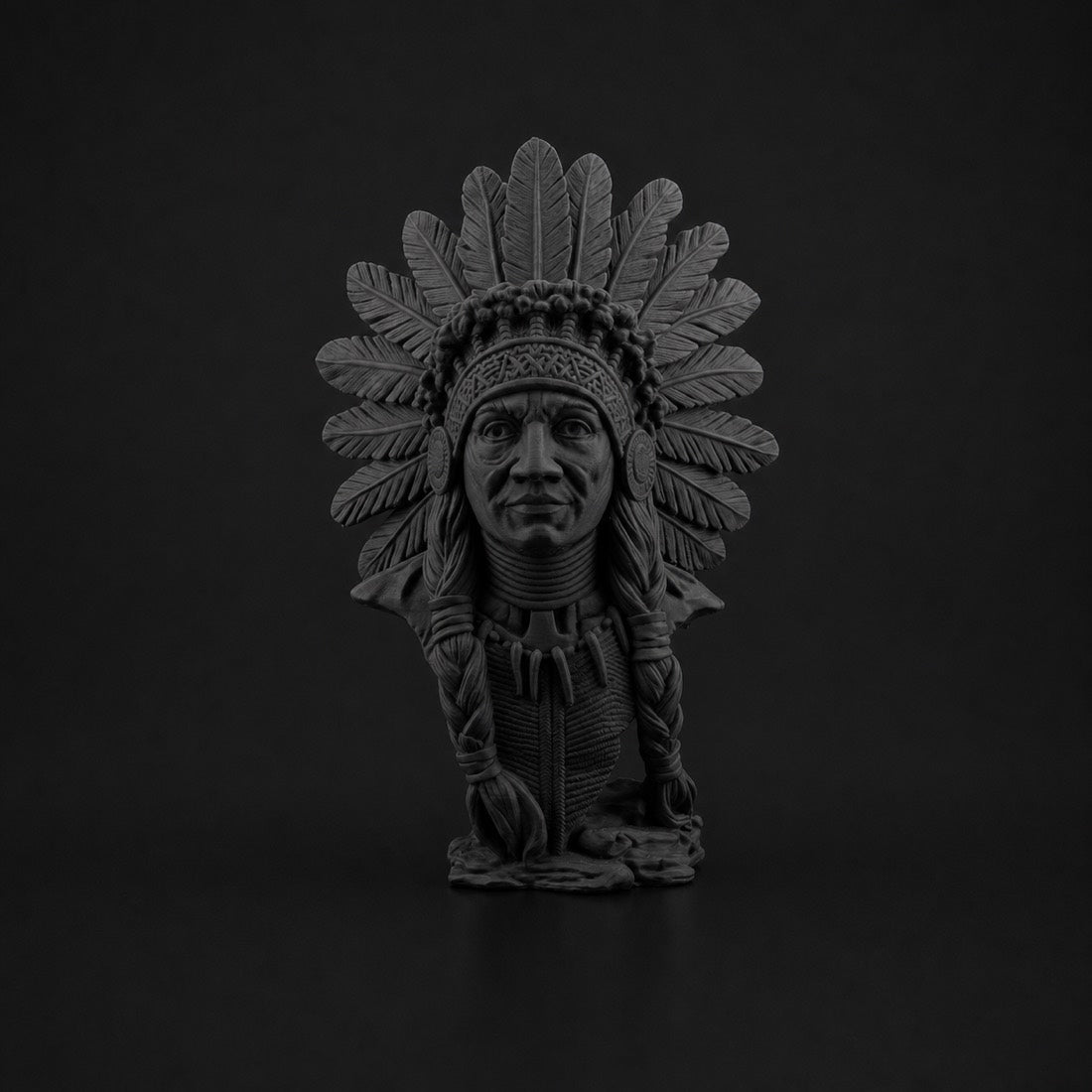 Native Bust in Black finish