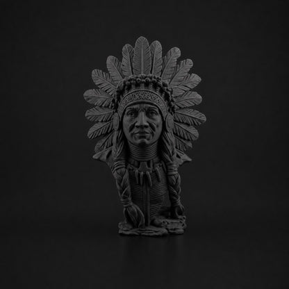 Native Bust in Black finish