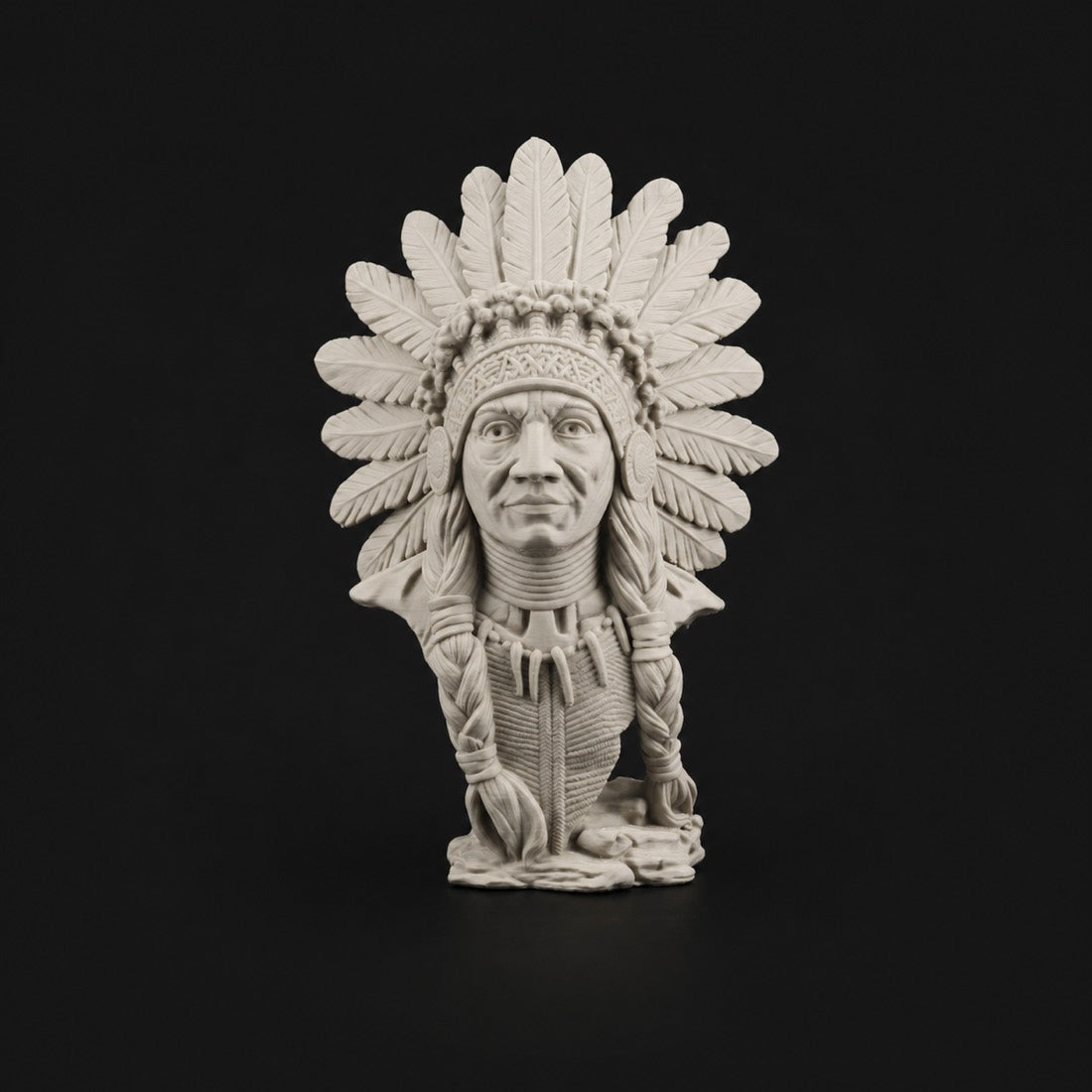 Native Bust in Bone White finish