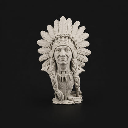 Native Bust in Bone White finish
