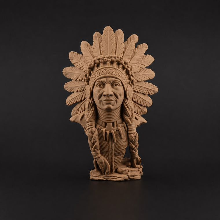 Native Bust in Caramel finish