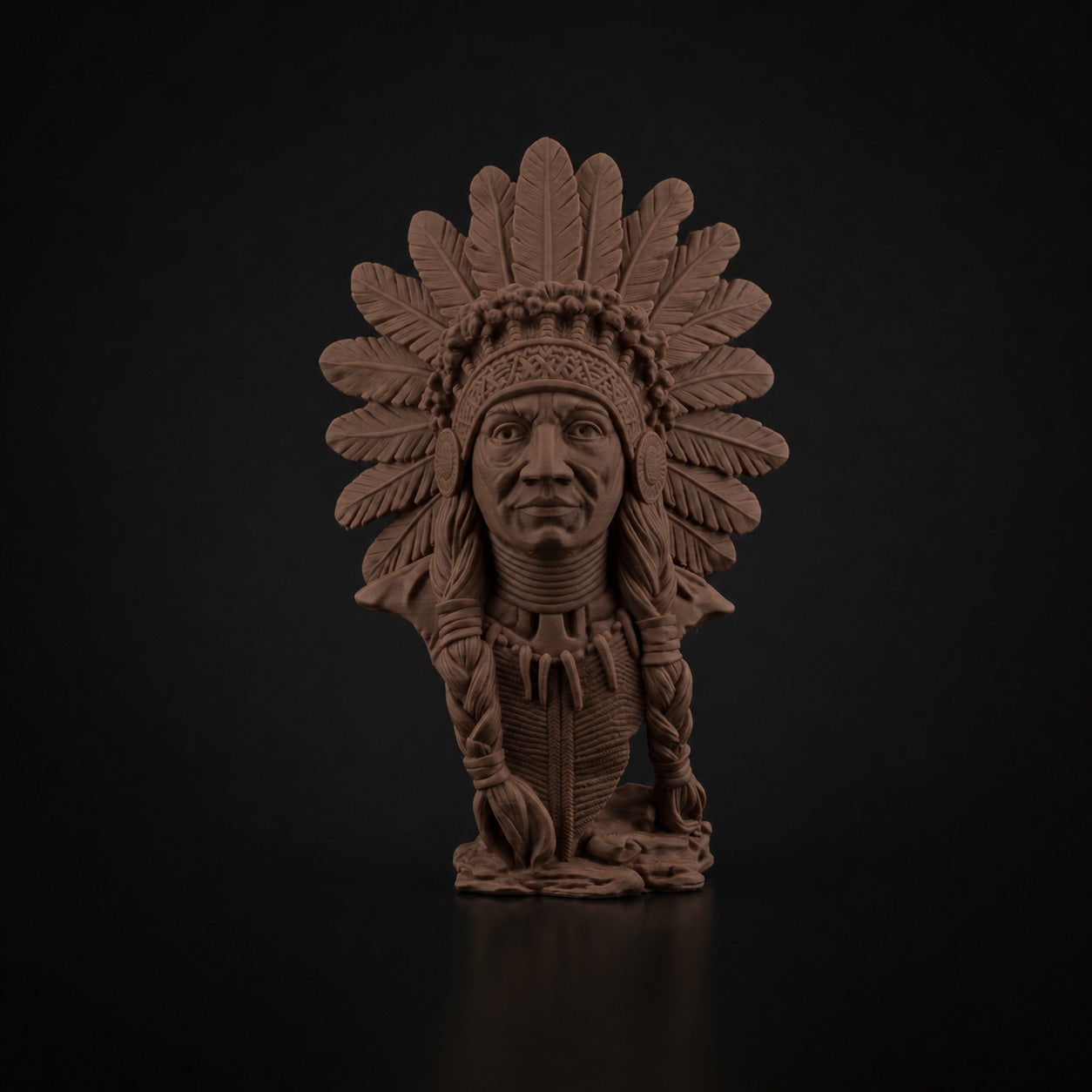 Native Bust in Cocoa Brown finish