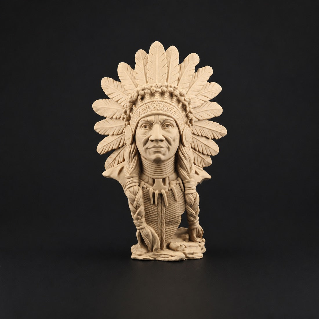 Native Bust in Desert Tan finish